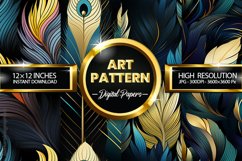 Art Pattern Digital Papers - 04 Variations Product Image 1