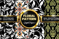 Floral Pattern Digital Papers - 04 variations Product Image 1