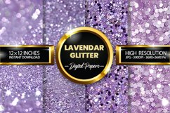 Lavendar Glitter Digital Papers - 04 Variations Product Image 1
