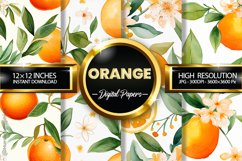 Orange Digital Papers - 04 variations Product Image 1