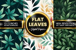 Flat Leaves Digital Papers - 03 variations Product Image 1