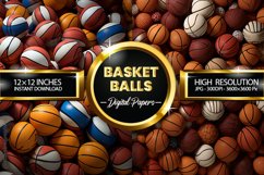 Basket Balls Digital Papers - 02 Variations Product Image 1