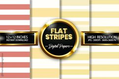 Flat Stripes Digital Papers - 04 Variations Product Image 1