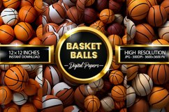 Basket Balls Digital Papers - 04 Variations Product Image 1