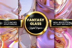 Fantasy Glass Digital Papers - 04 Variations Product Image 1
