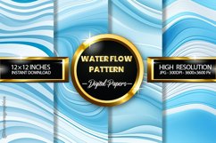 Water Flow Pattern Digital Papers - 04 Variations Product Image 1