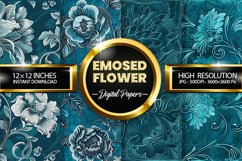 Emosed Flower Digital Papers - 04 variations Product Image 1