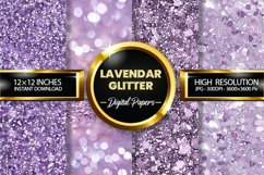 Lavendar Glitter Digital Papers - 04 Variations Product Image 1