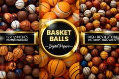 Basket Balls Digital Papers - 03 Variations Product Image 1