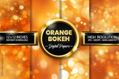 Orange Bokeh Digital Papers - 04 Variations Product Image 2