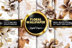 Floral Wallpaper Digital Papers - 04 Variations Product Image 1