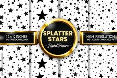 Splatter Stars Digital Papers - 04 Variations Product Image 1