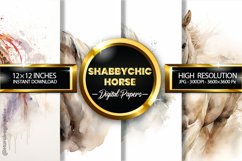 Shabbychic Horse Digital Papers - 04 Variations Product Image 2