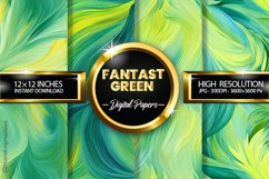 Fantast Green Digital Papers - 04 Variations Product Image 1