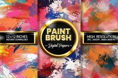 Paint Brush Digital Papers - 03 variations Product Image 1