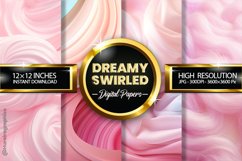 Dreamy Swirled Digital Papers - 04 Variations Product Image 1