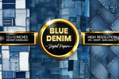 Blue Denim Digital Papers - 04 Variations Product Image 1