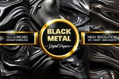 Black Metal Digital Papers - 04 Varitions Product Image 1