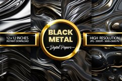 Black Metal Digital Papers - 04 Varitions Product Image 1