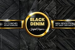 Black Denim Digital Papers - 04 Variations Product Image 1