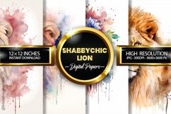 Shabbychic Lion Digital Papers - 04 Variations Product Image 2