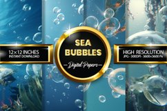 Sea Bubbles Digital Papers - 04 Variations Product Image 1