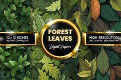 Forest Leaves Digital Papers - 04 variations Product Image 1