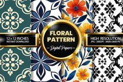Floral Pattern Digital Papers - 04 variations Product Image 1