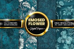 Emosed Flower Digital Papers - 04 variations Product Image 2