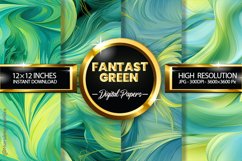 Fantast Green Digital Papers - 04 Variations Product Image 1