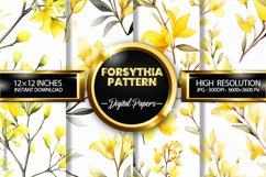 Forsythia Pattern Digital Papers - 04 Variations Product Image 1