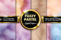 Fuzzy Pastel Digital Papers - 04 variations Product Image 1