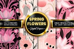 Spring Flowers Digital Papers - 04 Variations Product Image 1