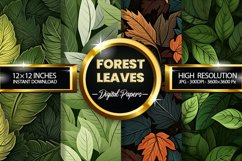 Forest Leaves Digital Papers - 04 variations Product Image 1