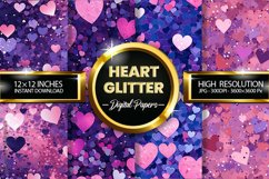 Heart Glitter Digital Papers -04 variation Product Image 1