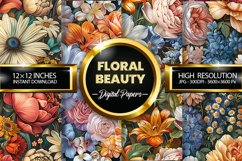 Floral Beauty Digital Papers - 04 variations Product Image 1