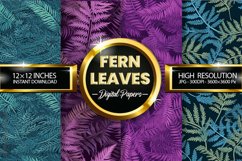 Fern Leaves Digital Papers - 04 Variations Product Image 1