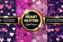 Heart Glitter Digital Papers -04 variation Product Image 2