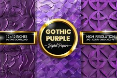 Gothic Purple Digital Papers - 03 Variations Product Image 1