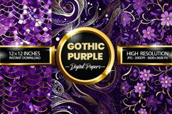 Gothic Purple Digital Papers - 03 Variations Product Image 2