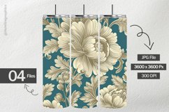 Flat Flowers Digital Papers - 04 Variations Product Image 1