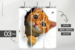 Cat Peeking Digital Papers - 03 Variations Product Image 2