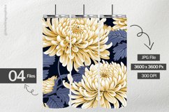 Chrysanthemum Flowers Digital Papers - 04 Variations Product Image 2