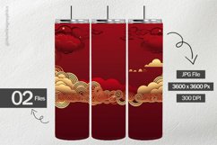 Chineses Clouds Digital Papers - 02 Variations Product Image 1