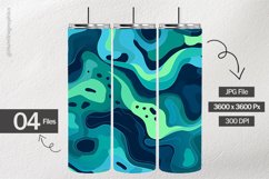 Bluish Green Digital Papers - 04 Variations Product Image 2