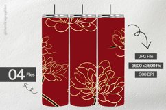 Chinese Flower Digital Papers - 04 Variations Product Image 2