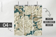 Flat Flowers Digital Papers - 04 Variations Product Image 2