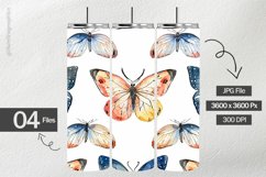 Watercolor Butterflies Digital Papers - 04 Variations Product Image 2