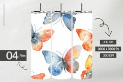 Watercolor Butterflies Digital Papers - 04 Variations Product Image 2