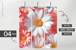 Floral Daises Digital Papers - 04 varitions Product Image 2